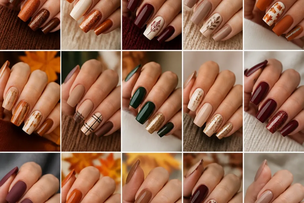 15 Fall Nails Ideas Autumn Square Designs Stylish
