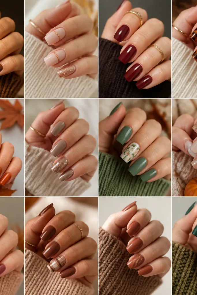 15 Fall Nails Ideas Autumn Square Designs Stylish