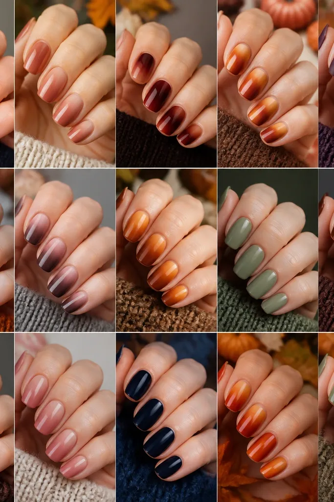 15 Fall Ombre Nails Ideas Autumn Short Vs Solid - Stunning