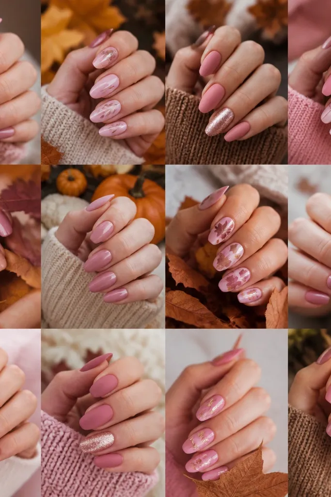 15 Pink Fall Nails Ideas Autumn For Dreamy Glam