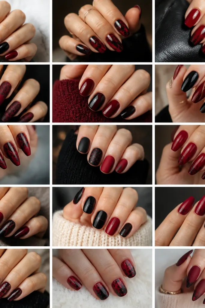 15 Red And Black Classy Nail Designs cozy