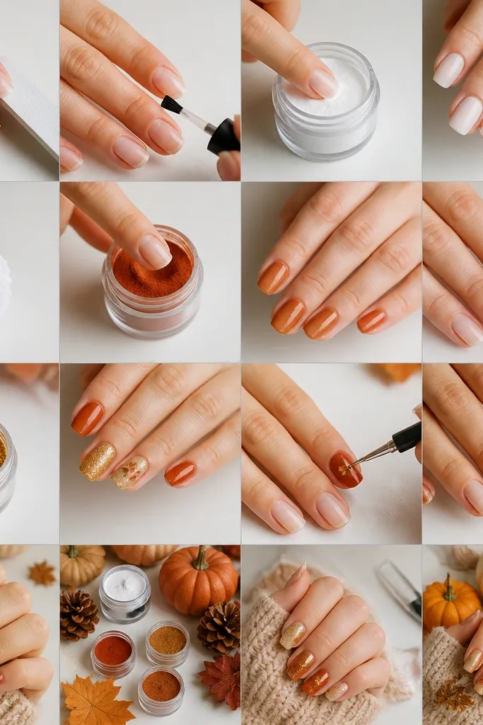 15 Steps To Fall Dip Nails Ideas Autumn At Home Easy