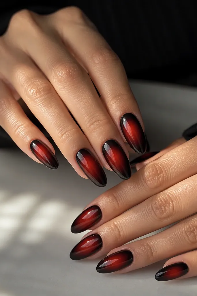 20 Black And Red Aura Nails quick try