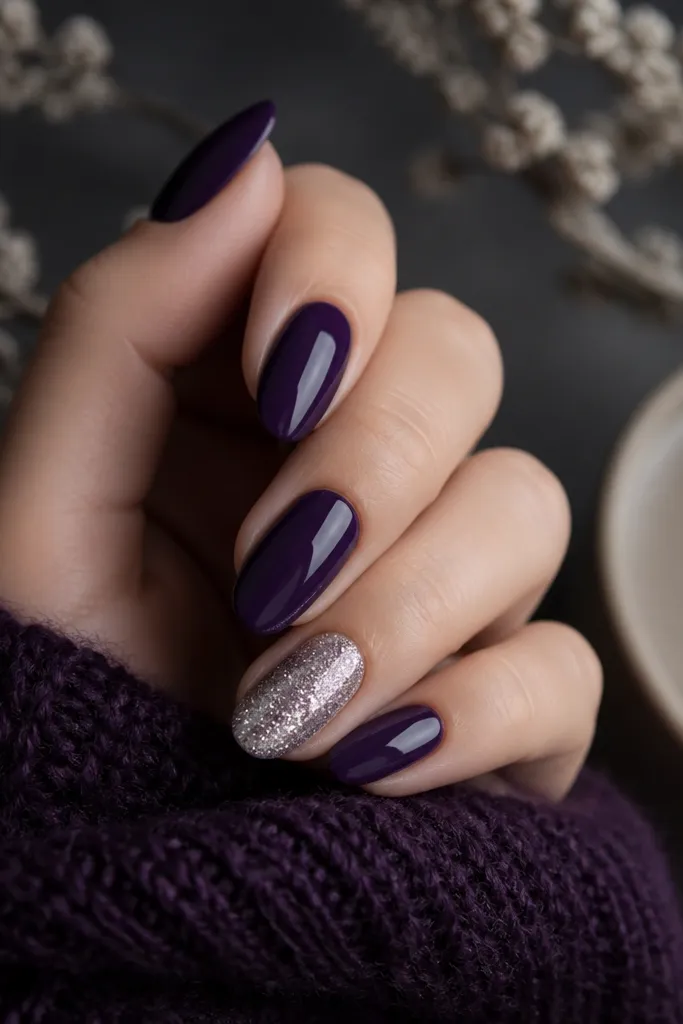 20 mistakes_ugc Dark Purple And Silver Nails