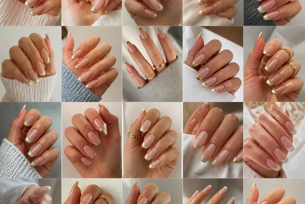 20 White And Gold French Tip nails that look gorgeous