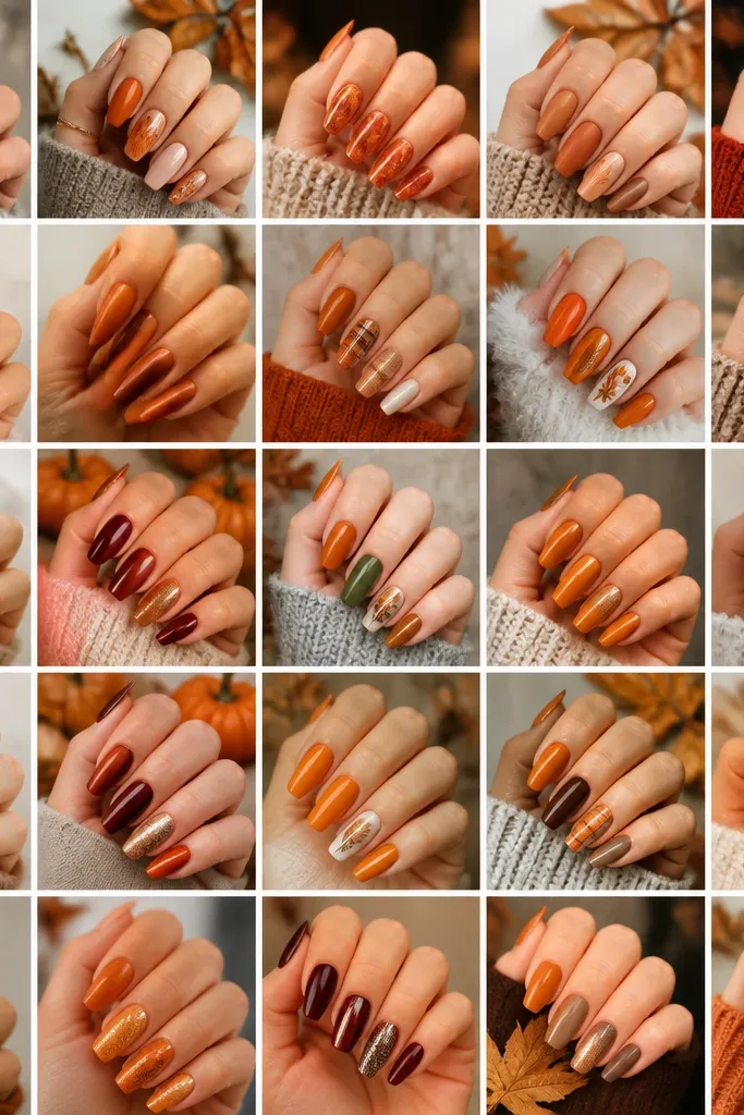 25 Fall Nails Ideas Autumn Orange For A Beautiful Mani