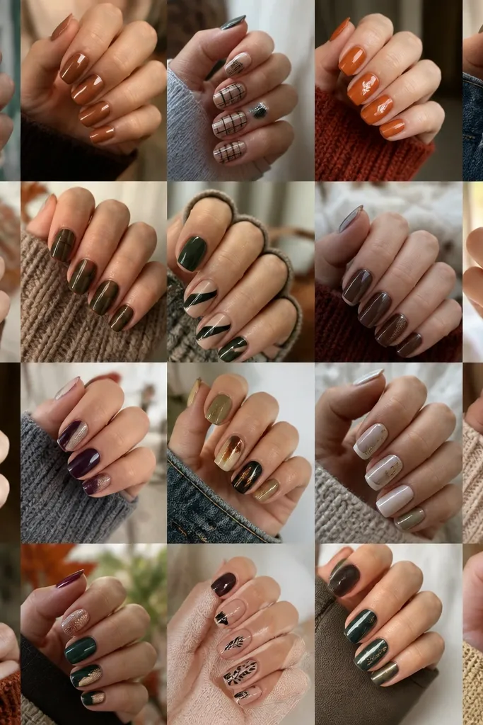 25 Fall Nails Ideas Autumn Short Looks Affordable