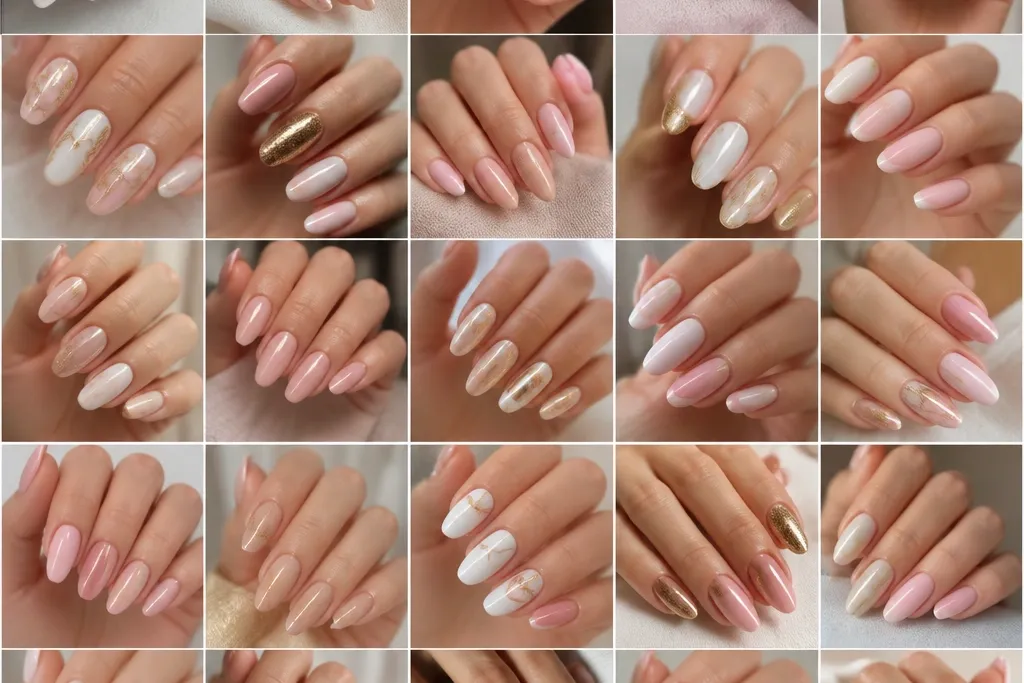 25 Pink White And Gold nails for beautiful soft glam