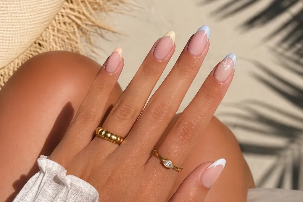 Vacation glam easy Summer Nails Almond ideas