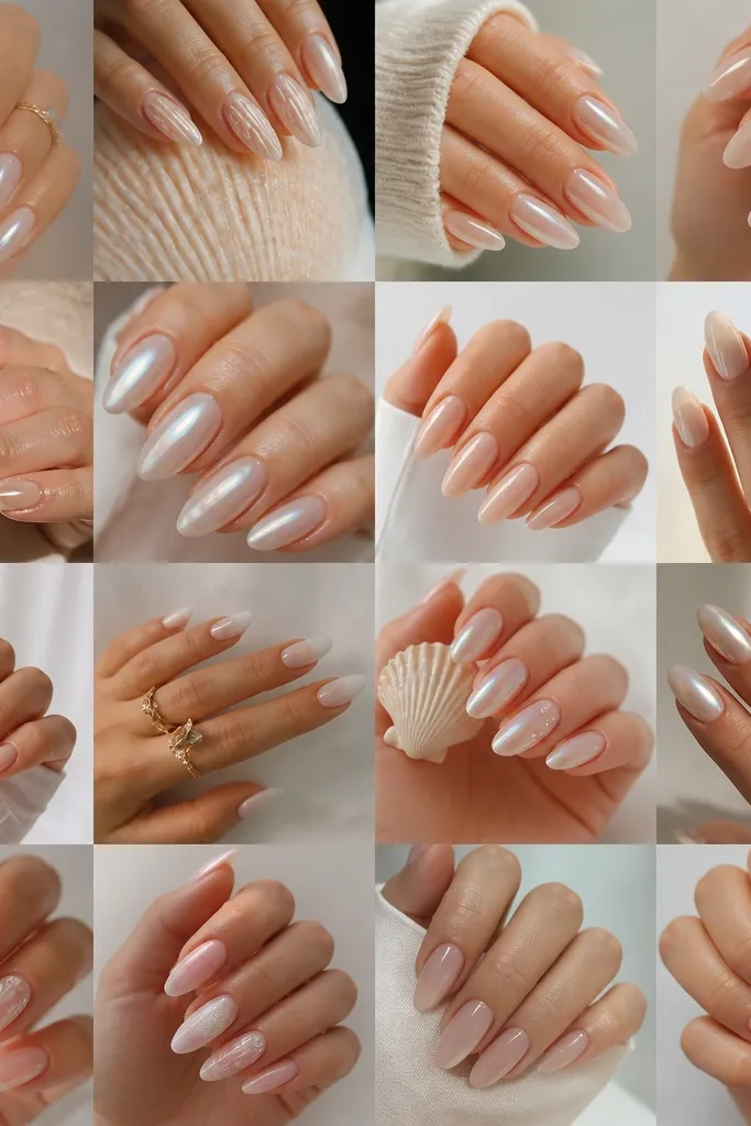20 Almond Seashell Nails That Look Beautiful