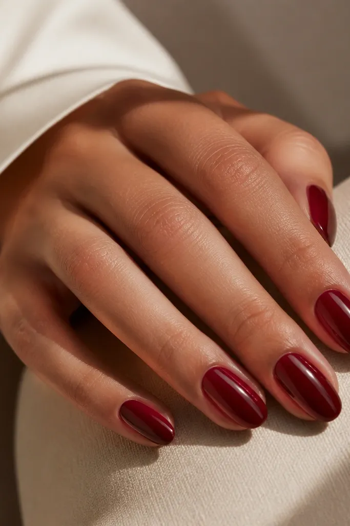 Dark Red Cherry Nails That Look Stunning