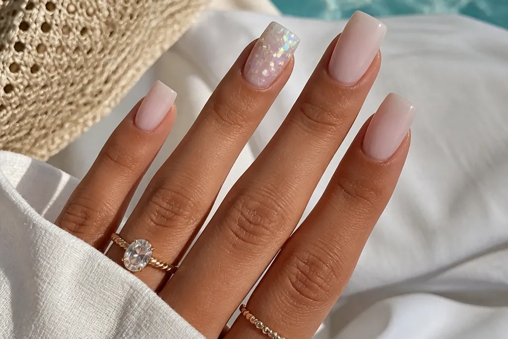 Easy Square Acrylic Nails Summer glam