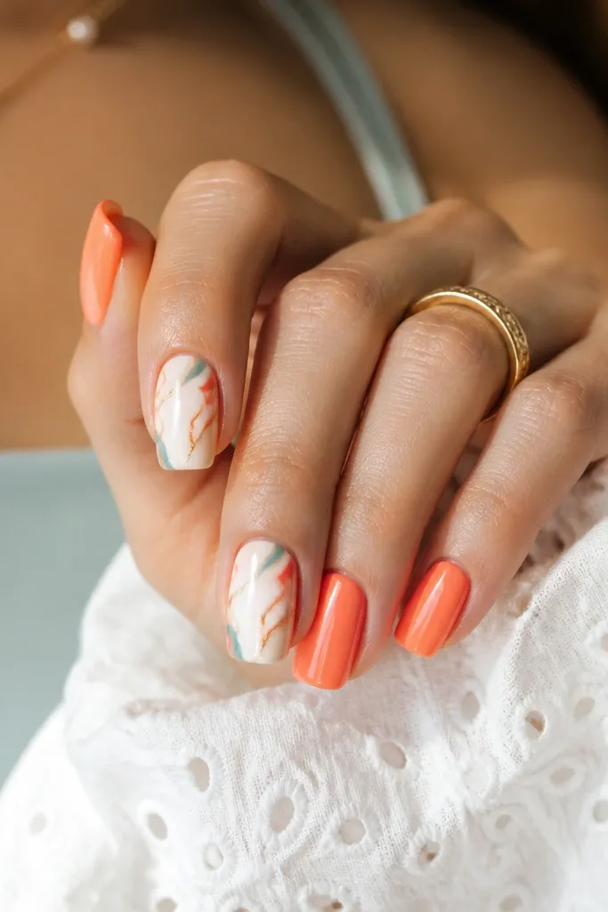 Fun Summer Nails Square details that stand out