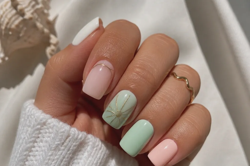 Genius Summer Nails Square medium length ideas