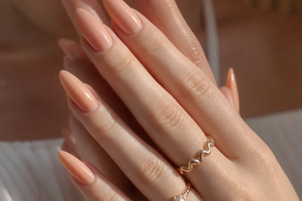 Stunning drama Long Almond Summer Nails