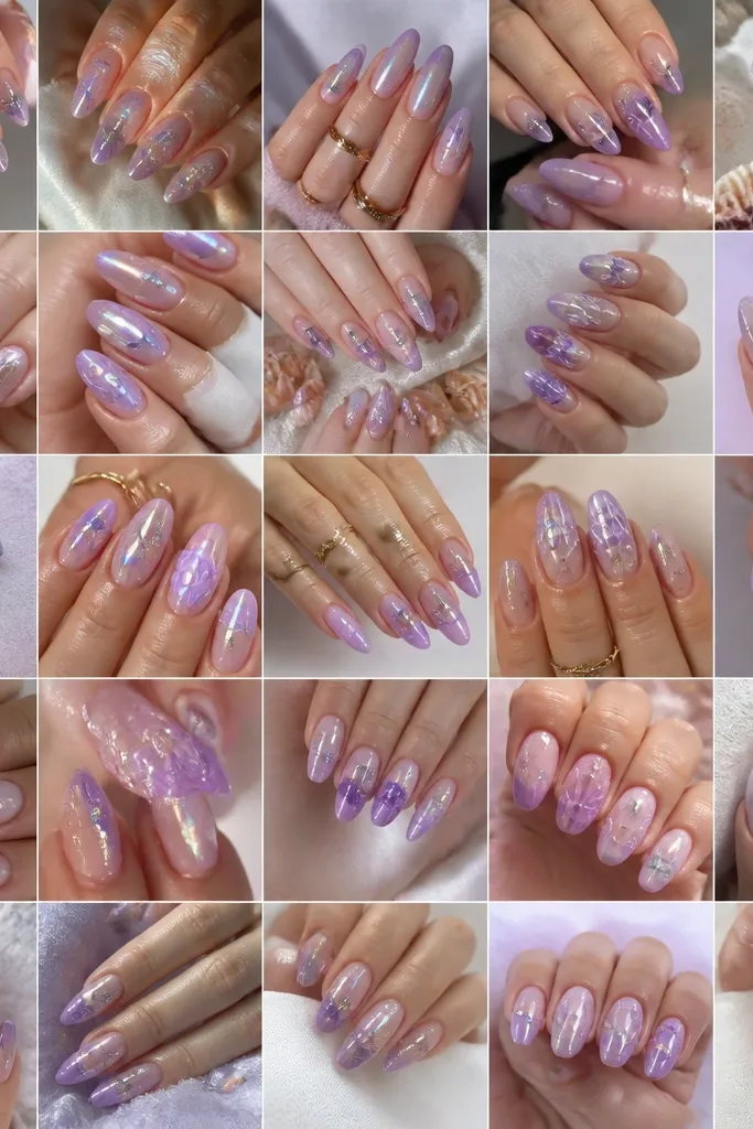 20 Purple Seashell Nails I Tried - Gorgeous