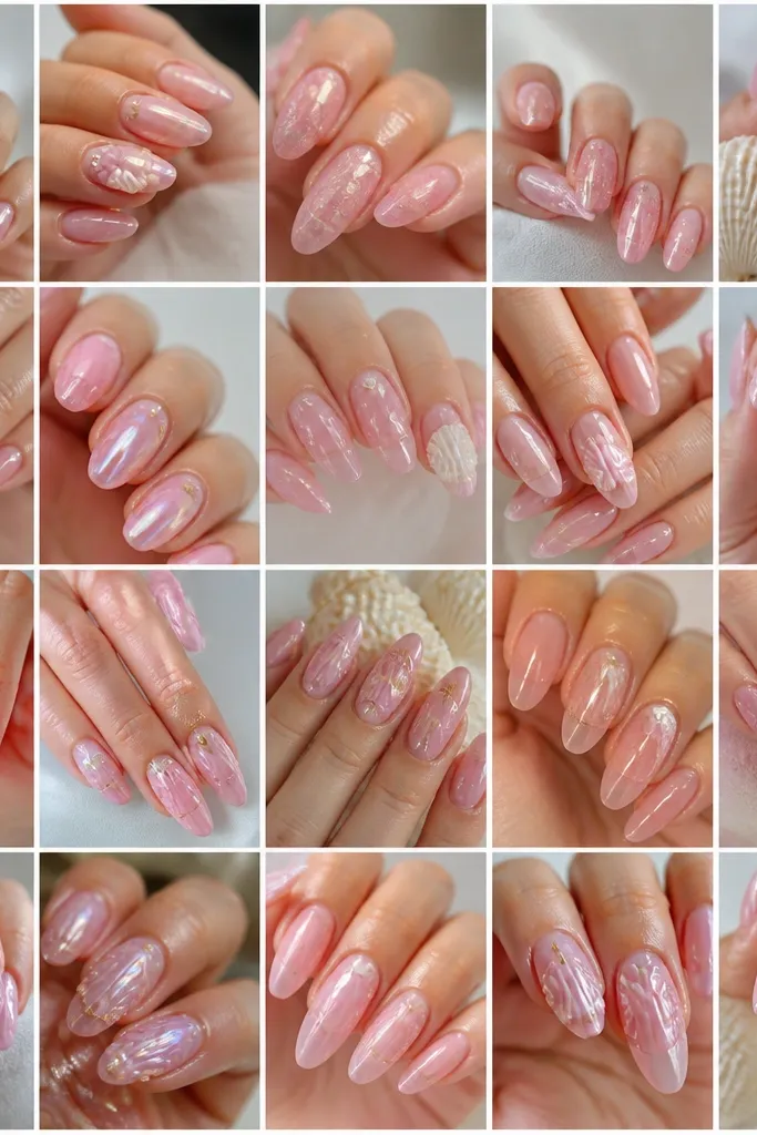 20 Pink Seashell Nails That Look Gorgeous