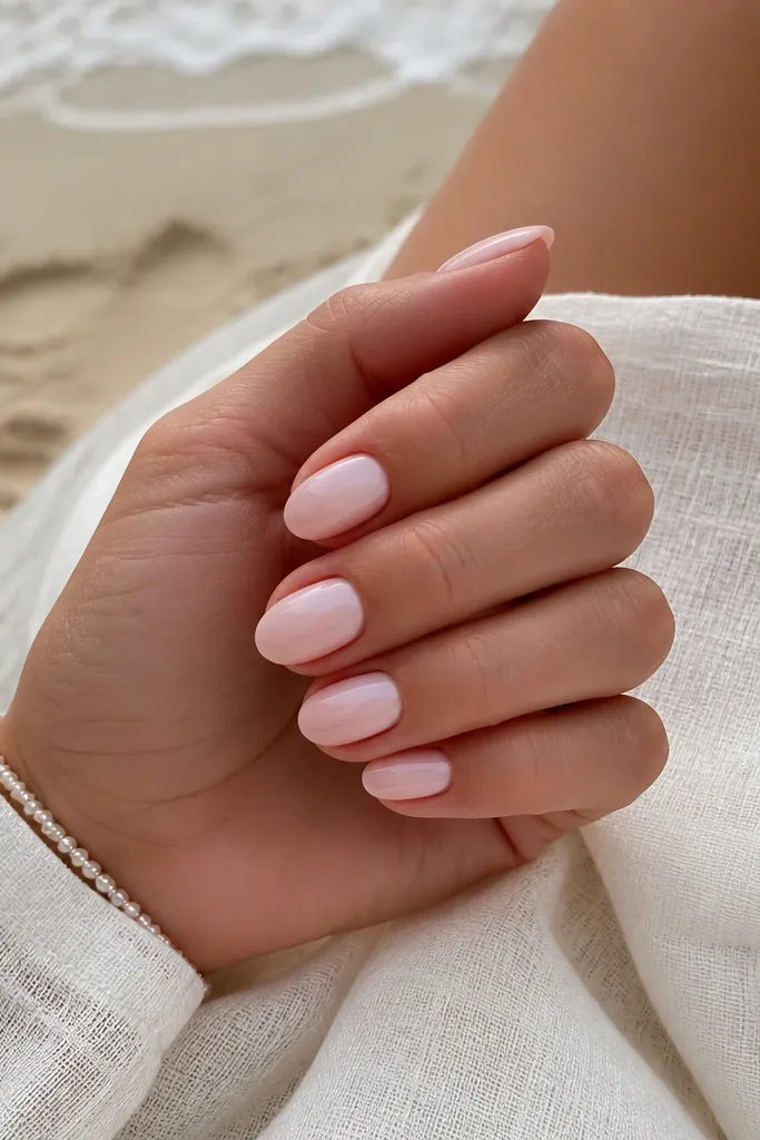 Compact Short Almond Nails Summer