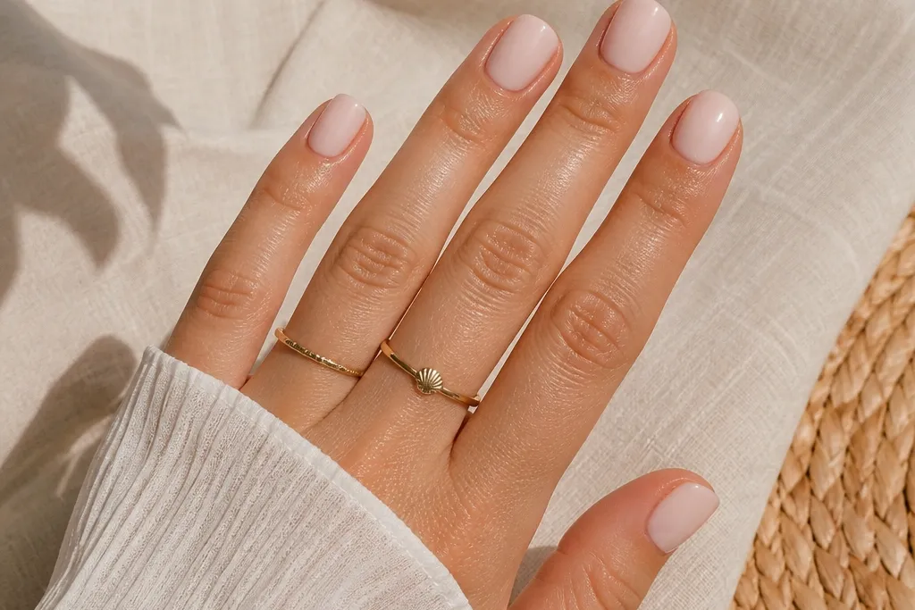 Simple Short Square Nails Summer inspo