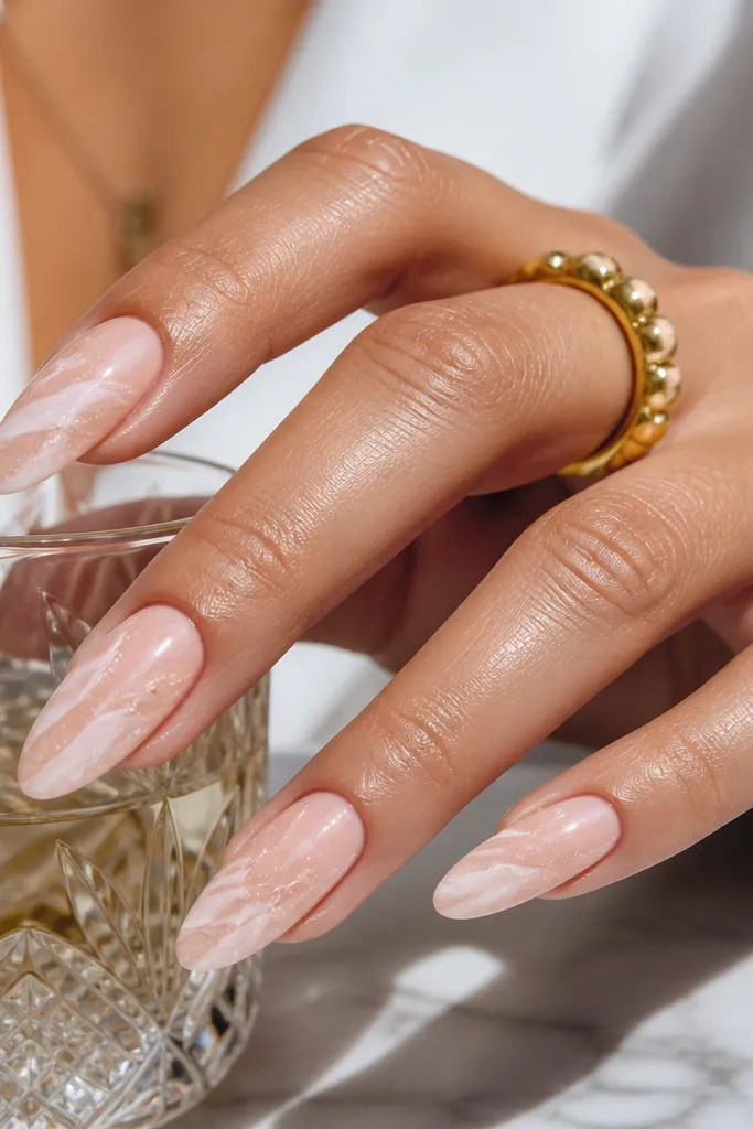 Luxury high end Summer Acrylic Nails Almond gel